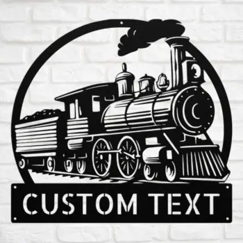 Custom Ancient Train Metal Sign