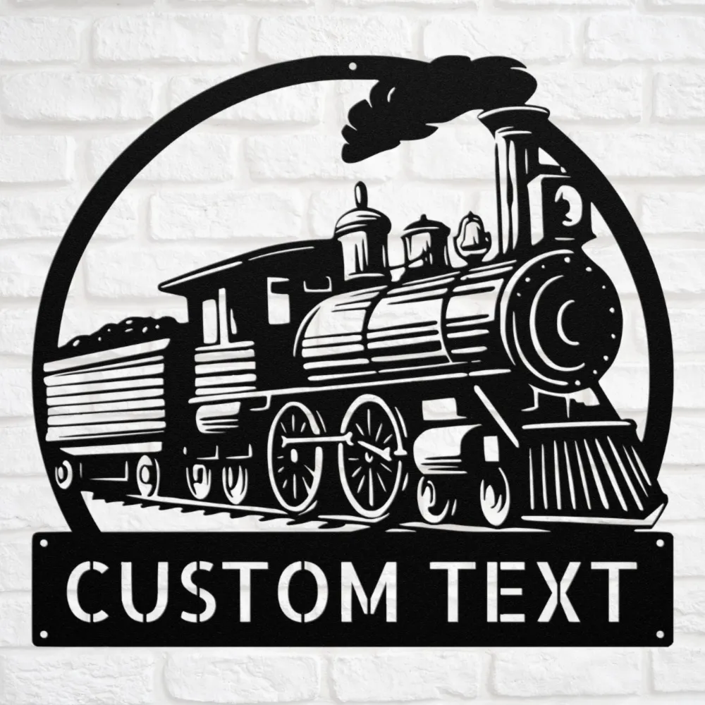 Custom Ancient Train Metal Sign Custom Ancient Train Metal Sign