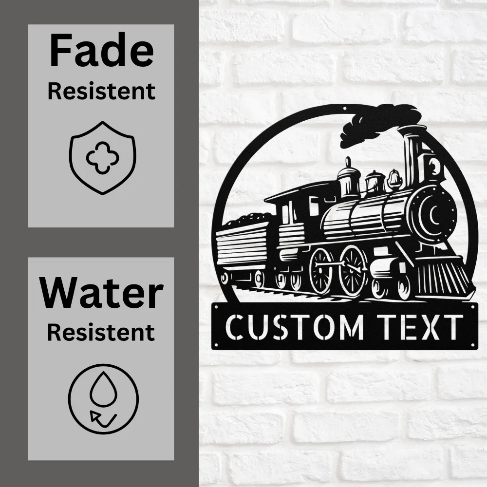 Custom Ancient Train Metal Sign Custom Ancient Train Metal Sign