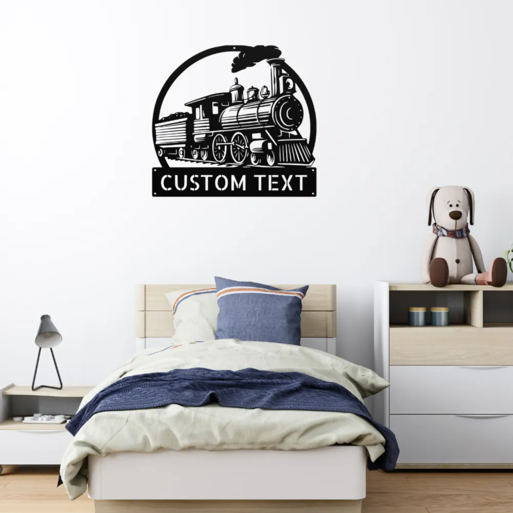 Custom Ancient Train Metal Sign Custom Ancient Train Metal Sign
