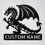 Custom Angry Dragon Metal Sign