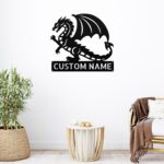 Custom Angry Dragon Metal Sign