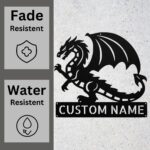 Custom Angry Dragon Metal Sign