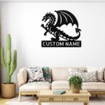 Custom Angry Dragon Metal Sign