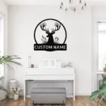 Custom Antler Metal Sign