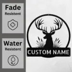 Custom Antler Metal Sign