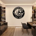 Custom Aquarius Zodiac Metal Sign