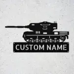 Custom Army Tank Metal Sign