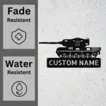 Custom Army Tank Metal Sign