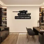 Custom Army Tank Metal Sign