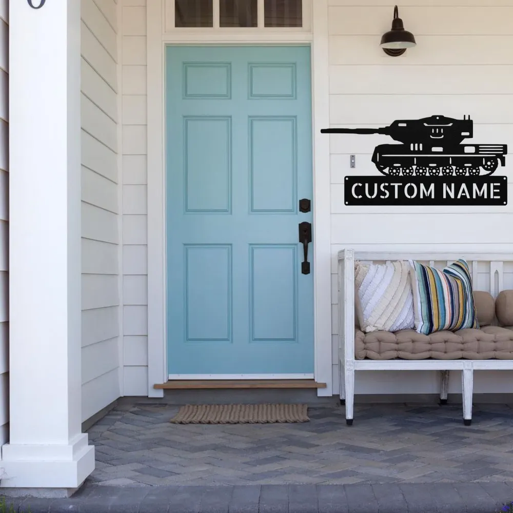 Custom Army Tank Metal Sign Custom Army Tank Metal Sign