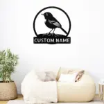 Custom Australasian Robin Bird Metal Sign