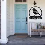 Custom Australasian Robin Bird Metal Sign