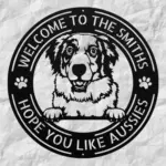 Custom Australian Shepherd Metal Sign