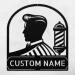 Custom Barber Shop Metal Sign
