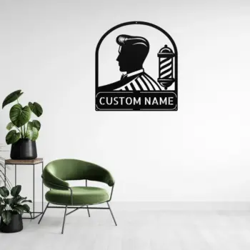 Custom Barber Shop Metal Sign