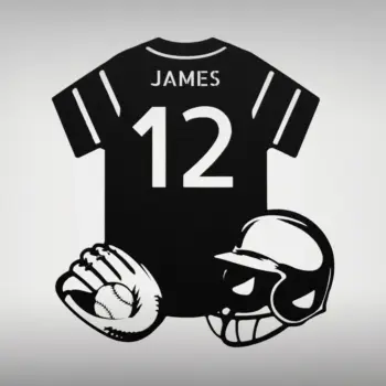 Custom Baseball Gear Metal Sign