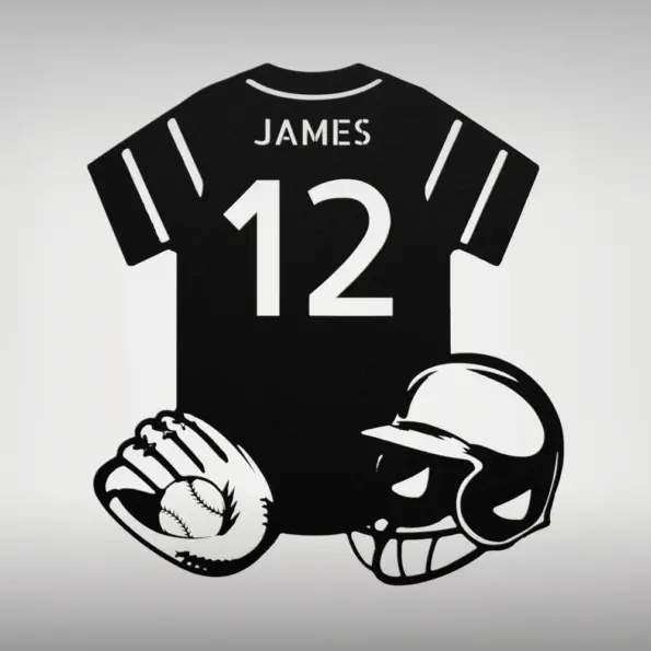 Custom Baseball Gear Metal Sign