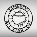 Custom Baseball Metal Sign