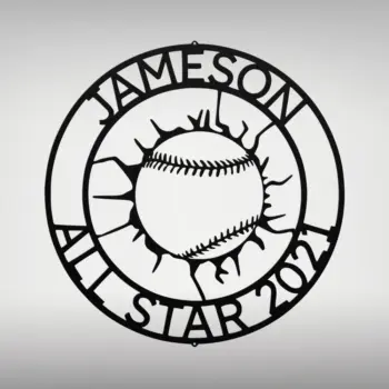 Custom Baseball Metal Sign