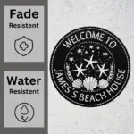 Custom Beach House Metal Sign