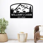 Custom Bears Scene Metal Sign