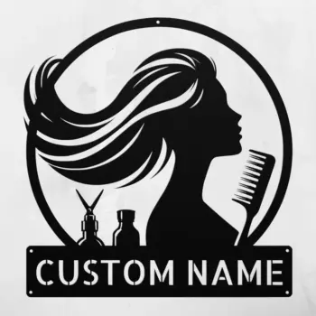 Custom Beauty Salon Metal Sign