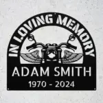 Custom Biker Memorial Sign