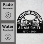 Custom Biker Memorial Sign