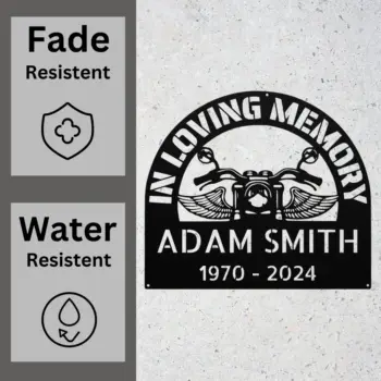Custom Biker Memorial Sign