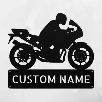 Custom Biker Metal Sign