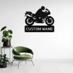 Custom Biker Metal Sign