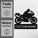Custom Biker Metal Sign
