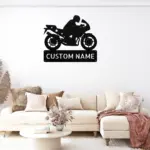 Custom Biker Metal Sign