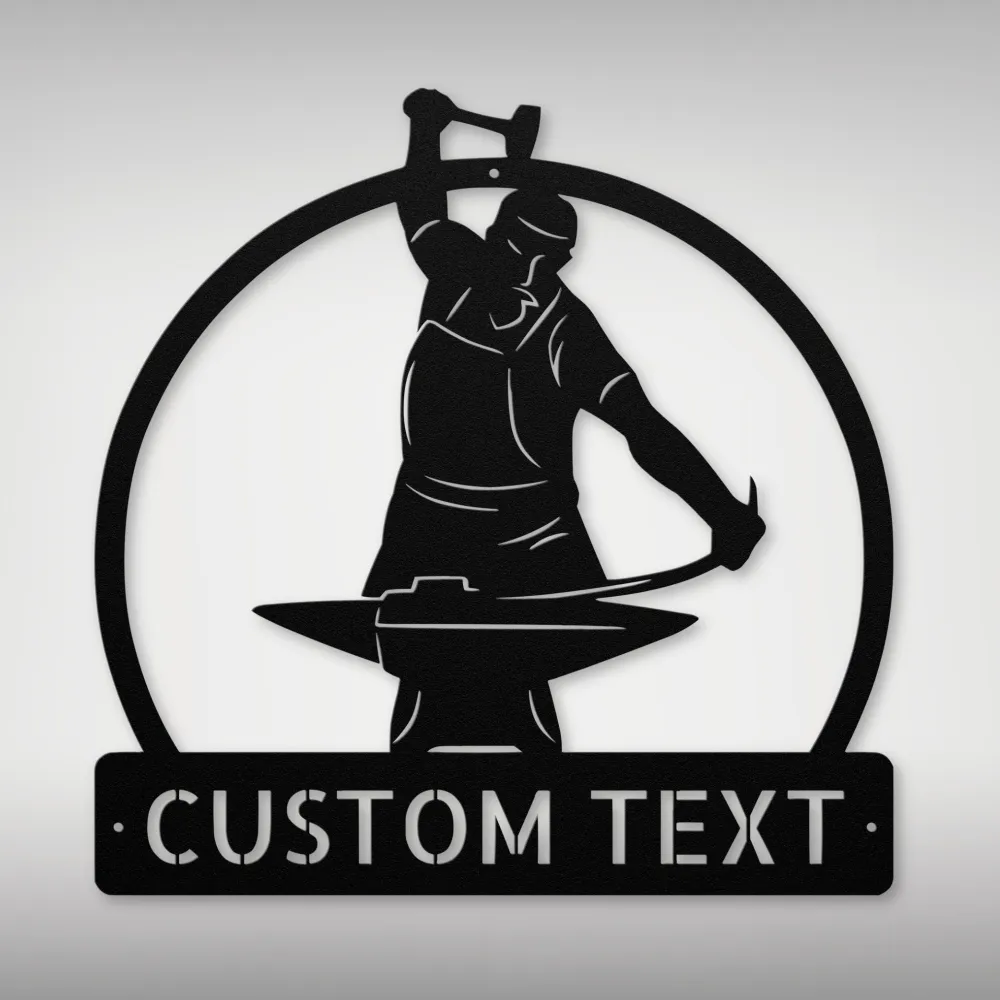 Custom Blacksmith Metal Art Sign Custom Blacksmith Metal Art Sign