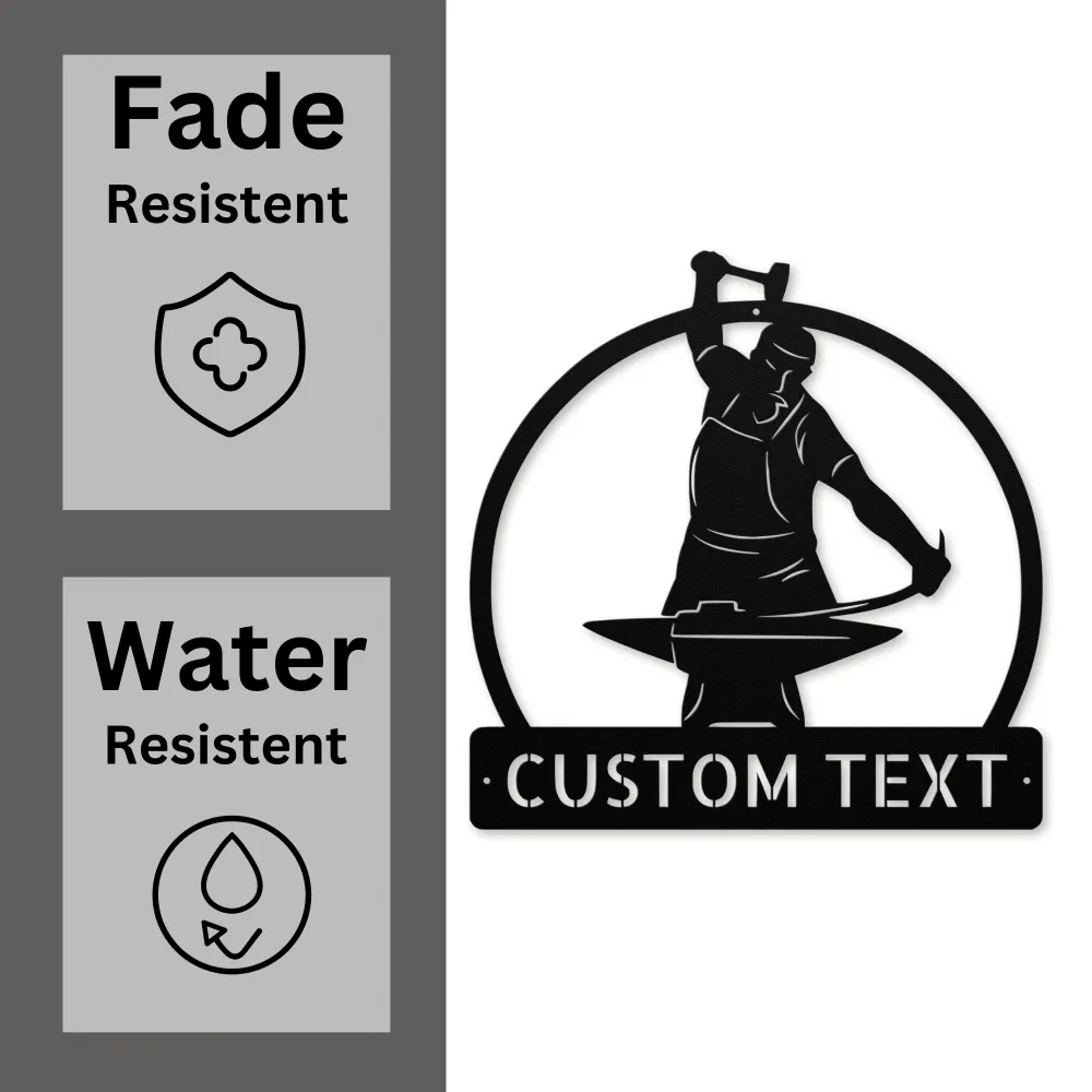 Custom Blacksmith Metal Art Sign Custom Blacksmith Metal Art Sign