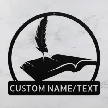 Custom Book Metal Sign