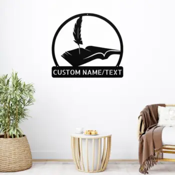 Custom Book Metal Sign