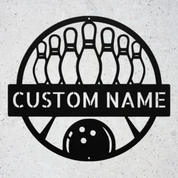 Custom Bowling Metal Sign