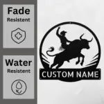 Custom Bull Rider Metal Sign