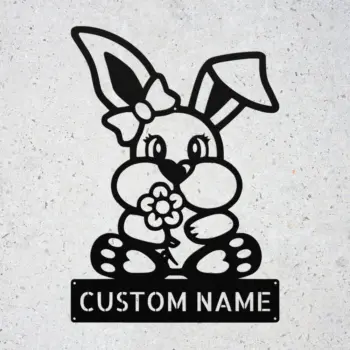 Custom Bunny Metal Sign