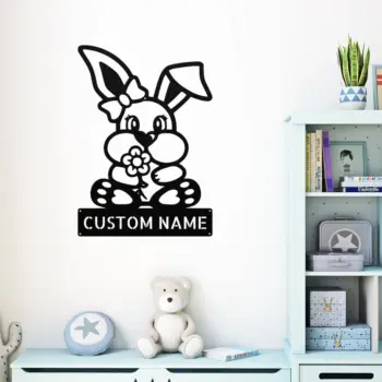 Custom Bunny Metal Sign