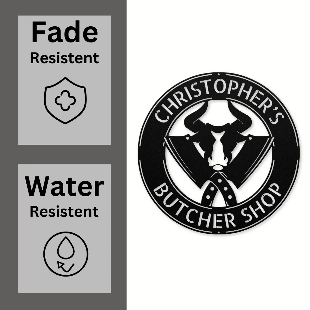 Custom Butcher Metal Sign Custom Butcher Metal Sign