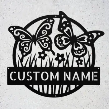 Custom Butterflies Metal Sign