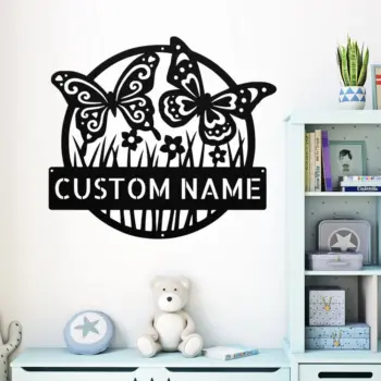 Custom Butterflies Metal Sign