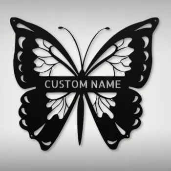 Custom Butterfly Metal Sign