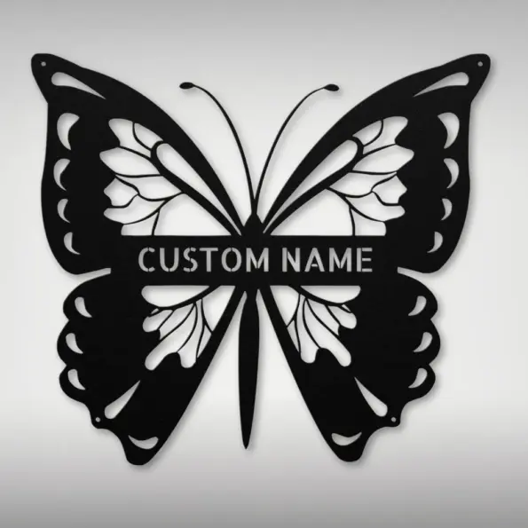 Custom Butterfly Metal Sign