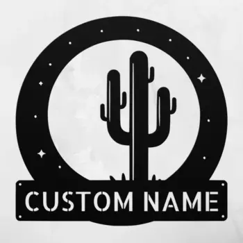 Custom Cactus Metal Sign