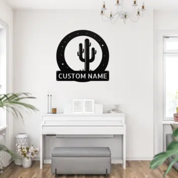 Custom Cactus Metal Sign