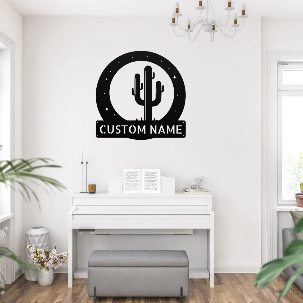 Custom Cactus Metal Sign Custom Cactus Metal Sign